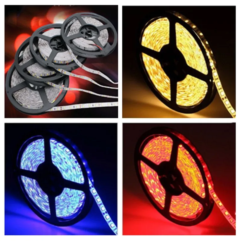 5m LED Strip 50cm 1m 2m 3m 5m 10m SMD2835 Set Ultra Bright Light DC 12V Warm White Blue Red Green LED Ribbon Flexible lamp bulb