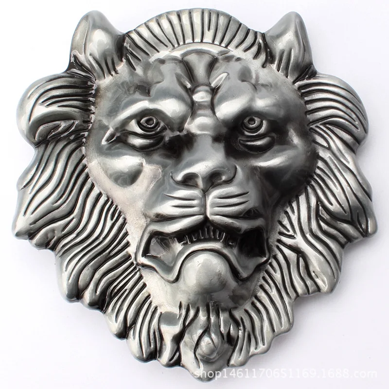 Lion head design belt buckle thickened