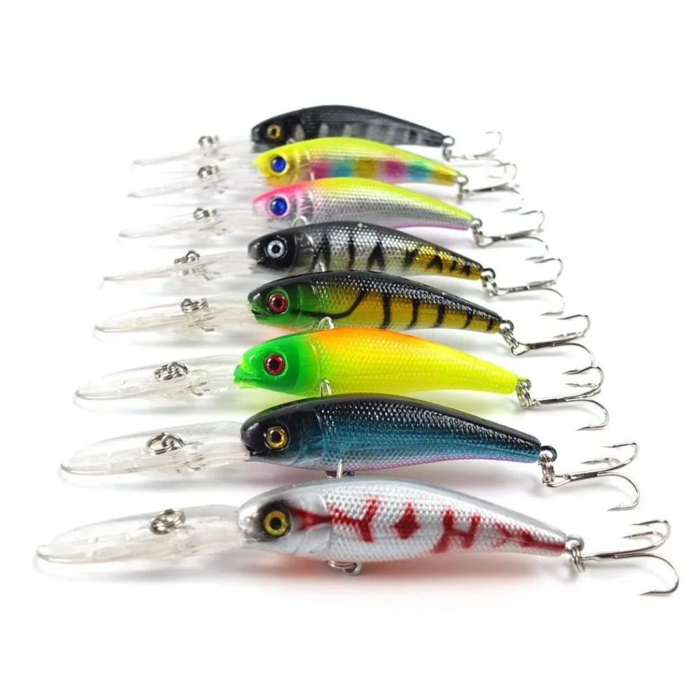 

HiUmi 1PC 7Color Minnow Fish Bait 10.1cm 7.6g Pesca Swimbait Wobbler Lure Crankbait Bass Fishing Tackle