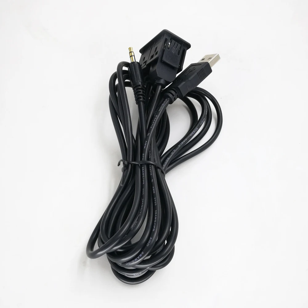 Biurlink-usb cabo de extensão para carro, 150cm, diy, switch, para mitsubishi, toyota, volkswagen, nissan