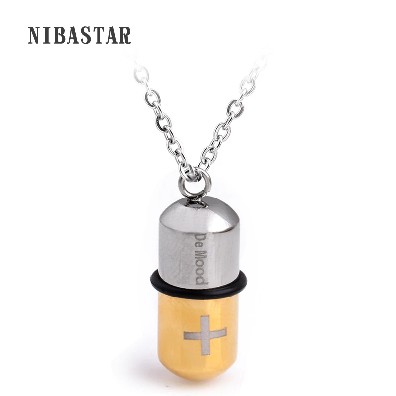 

Wholesale Urn Pendant Necklace Stainless Steel Cylinder Pill Case Cremation Lovers Memorial Couples keepsake Jewelry