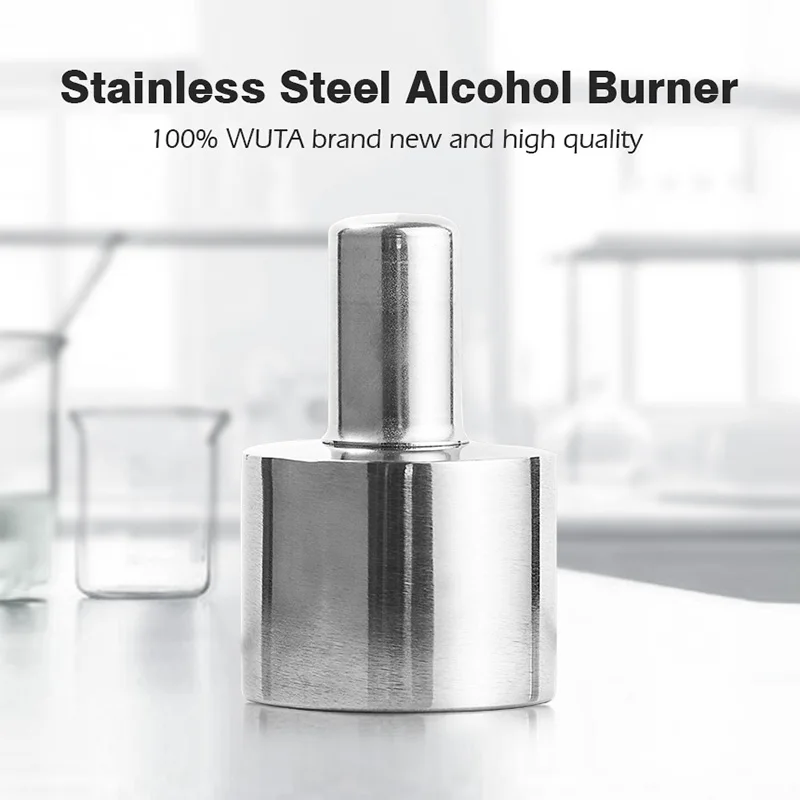 WUTA 200ml Stainless Steel+Brass Alcohol Burner Biology Chemistry Dental Lab Lamp With Wick Leather Craft Work Heating Tool Safe