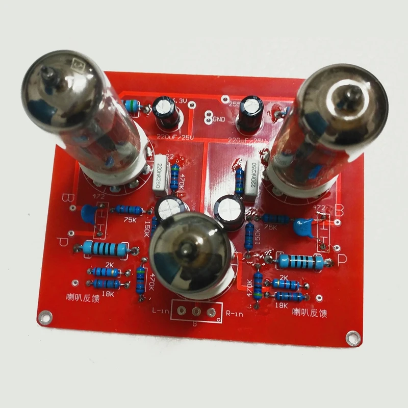 IWISTAO-AMPLIFICADOR DE POTENCIA DE TUBO 6N2 + 6P1, tablero terminado que incluye tubos y transformadores de salida, Audio HIFI, bricolaje