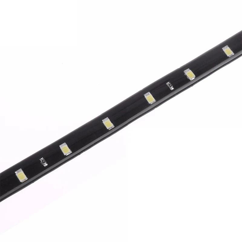 Tira de luces LED de alta potencia para coche, lámpara DRL de 12V 15SMD, impermeable, Flexible, luz diurna, blanco, azul, verde, rojo, 1x30cm