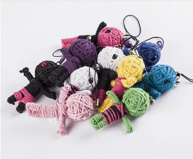 4pcs Wholesale New Style Voodoo Doll Keychains little voodoo dolls Accessories