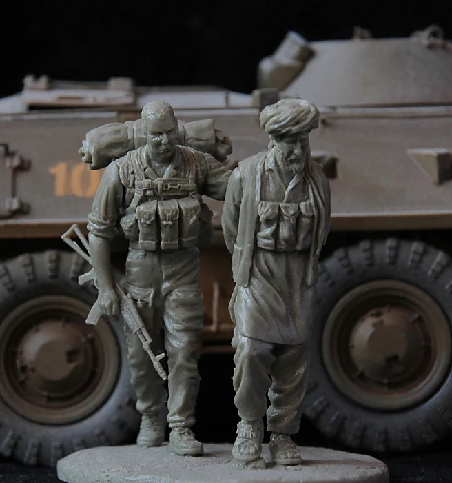 Unpainted Kit 1/35  Soviet special forces officer   figure Historical  Figure Resin  Kit