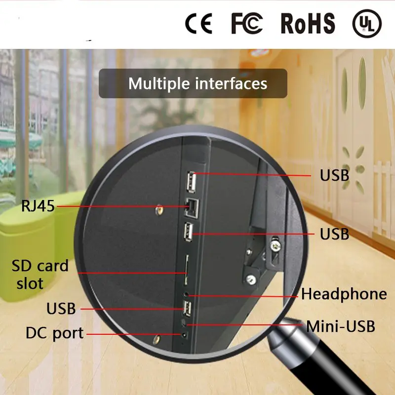 Signalisation numérique LCD d'intérieur 32 pouces, ordinateur tout-en-un, J1900, i3, i5, i7, HQ320-C2