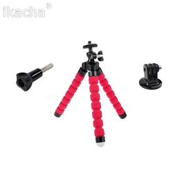 2022 Mini Flexible Sponge Octopus Tripod Mount Adapter For Gopro Hero 9 7 5 SJ4000 SJ5000 For Xiaomi yi 4k Black Red Blue