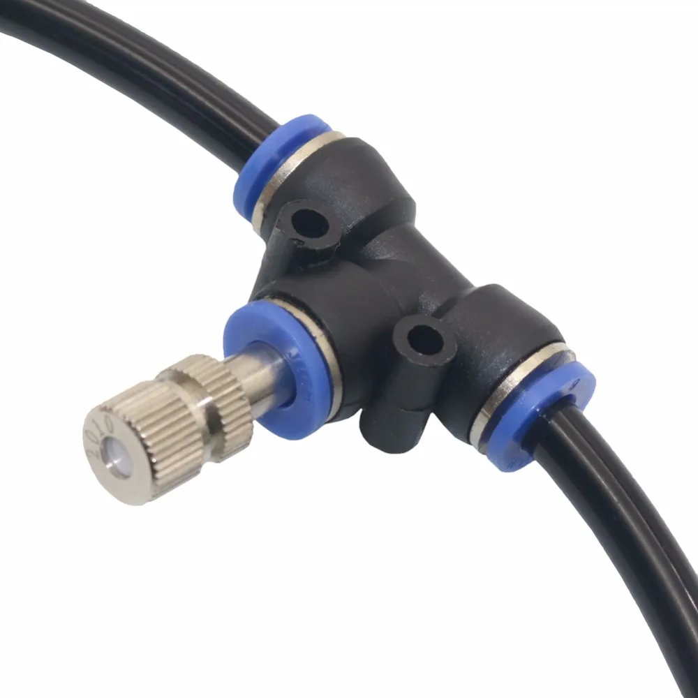 40Pcs 0.2-0.8mm Fog Misting Nozzle 6mm Slip-lock Nickel-plated Brass Sprayer Nozzles Garden Cooling Irrigation Humidify Tool