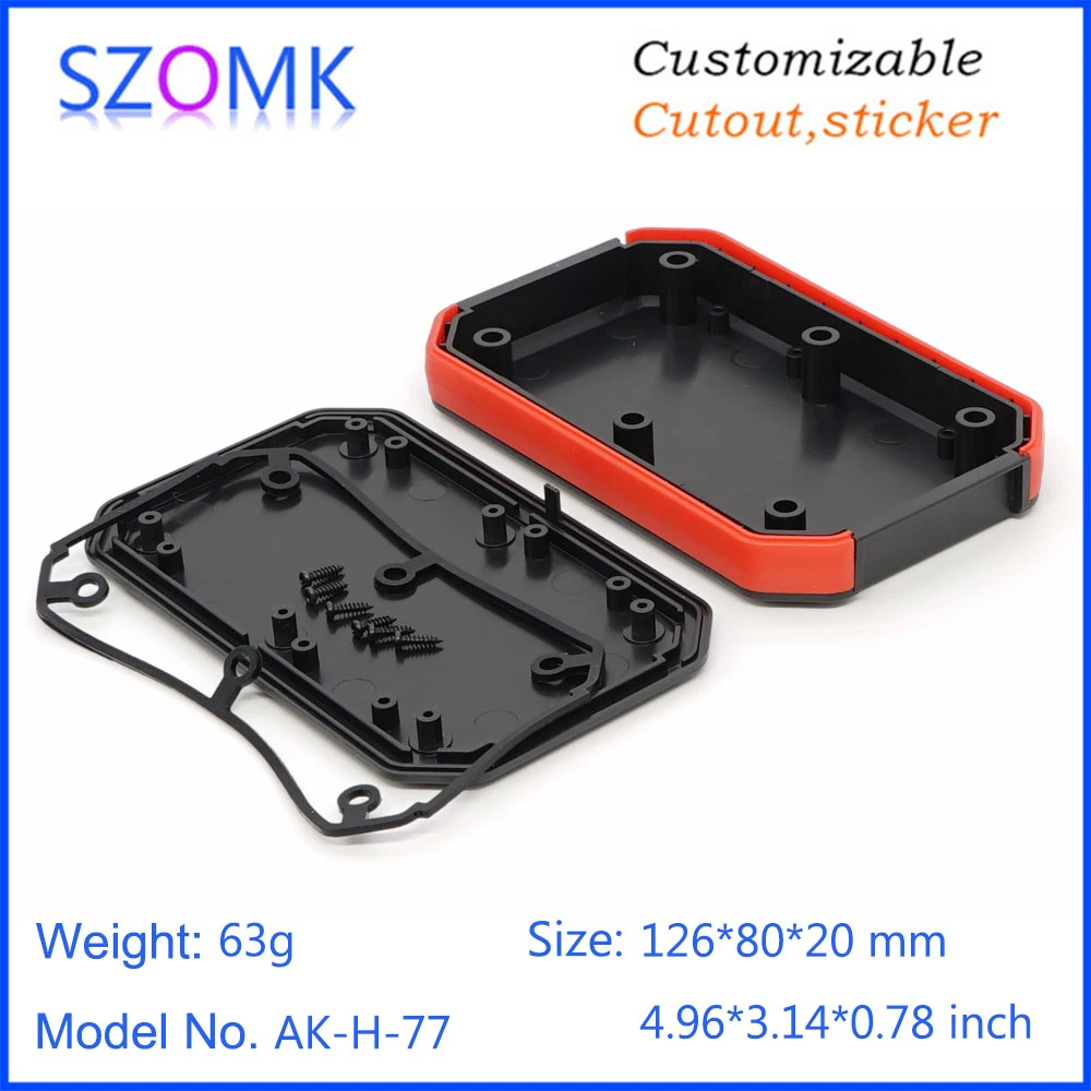 1 Piece 126*80*20mm szomk new design plastic enclosure for electronics plastic box handheld instrument housing control box