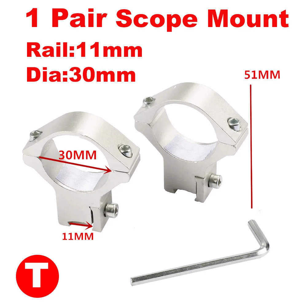 2 Stuks 30Mm/25.4Mm Scope Mount Riflescope Ringen Mount 11Mm Zwaluwstaart Scope Rail/20Mm picatinny Voor Rifle Scope Mount Jacht