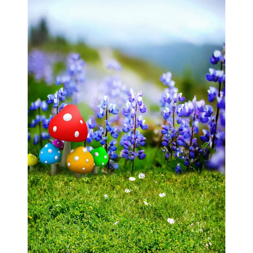 

LIFE MAGIC BOX Photo Backdrop Mushroom Safari Baby Shower Photo Background Birthday S-2181