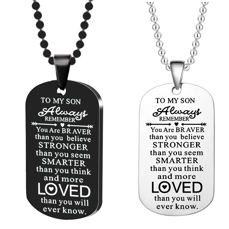 Stainless Steel Pendant Dog Tags Army Nameplate Mens Pendant Cross Shaving Blade Necklace  Men Women Charm Jewelry