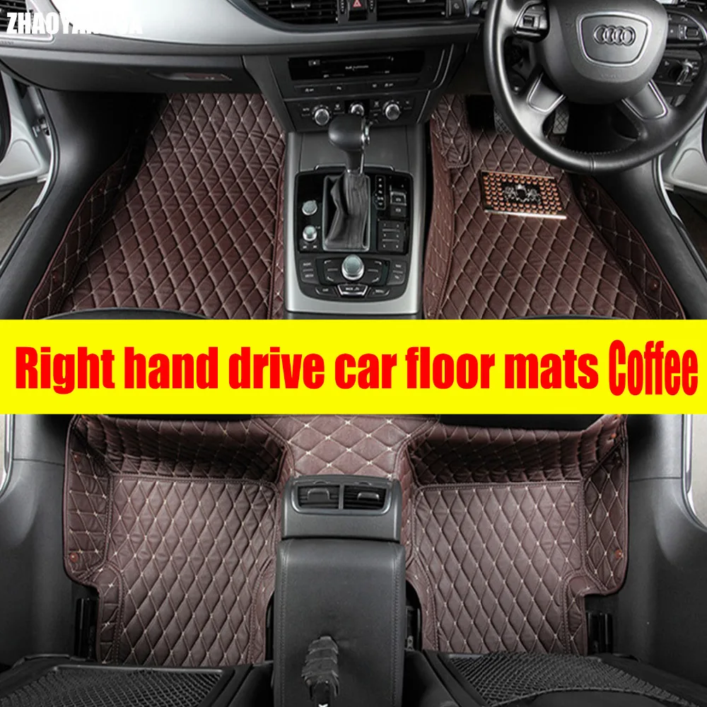 ZHAOYANHUA Right hand drive car car floor mats specially for Audi Q3 6D high quality foot case car styling carpet rugs heavy dut