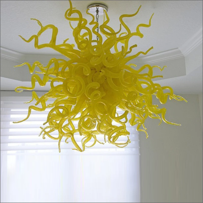

Spring Style Art Glass Chandelier Hand Blown Glass Chihuly Style Chain Chandelier Lighting