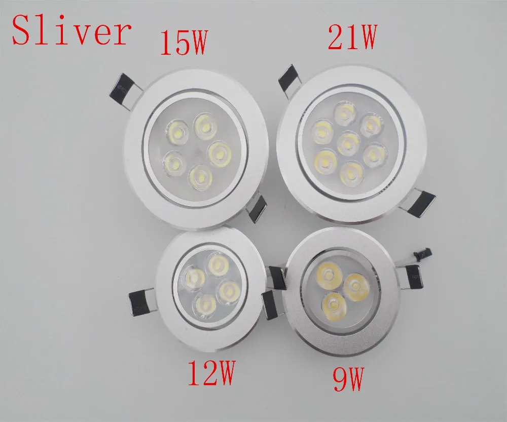 LED Downlight Recessed LED Dimmable Downlight COB 9W 12W 15W 21W LED Spot light decoration Ceiling Lamp AC/DC12V