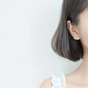 新款彩色女款氣質925純銀飾品,甜美可愛雲朵彩虹水晶耳環 E058 10 最佳銷售 彩虹首飾 - №9