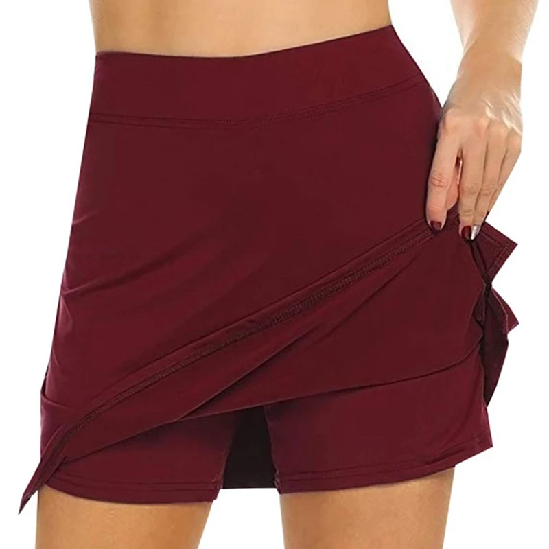 Women Active Skorts Quick Dry Female Running Tennis Skirt With Shorts Inner Lightweight Golf Workout Sports Shorts Tennis Skorts