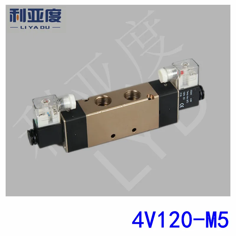 4V120-M5 Pneumatic components Two tee Solenoid valve DC12V DC24V AC220V AC110V