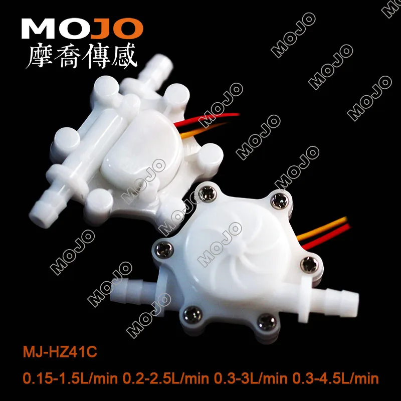 Gran oferta Sensor de flujo Hall MJ-HZ41C G1/4 ''medidor de flujo del calentador de agua del pezón 0.15-1.5L/min tipo PP