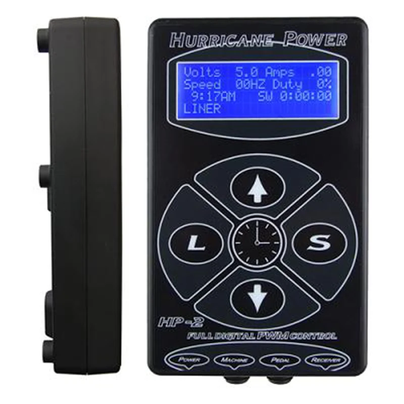 Black Tattoo Power Supply Digital Dual Lcd Display Tattoo Voeding Machines Gratis Verzending