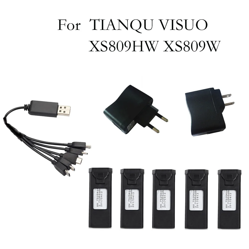 

3.7V 900mAh Lipo Battery for TIANQU VISUO XS809HW XS809W RC Quadcopter Spare Parts Accessories Rechargeable for RC Drones 3.7 v