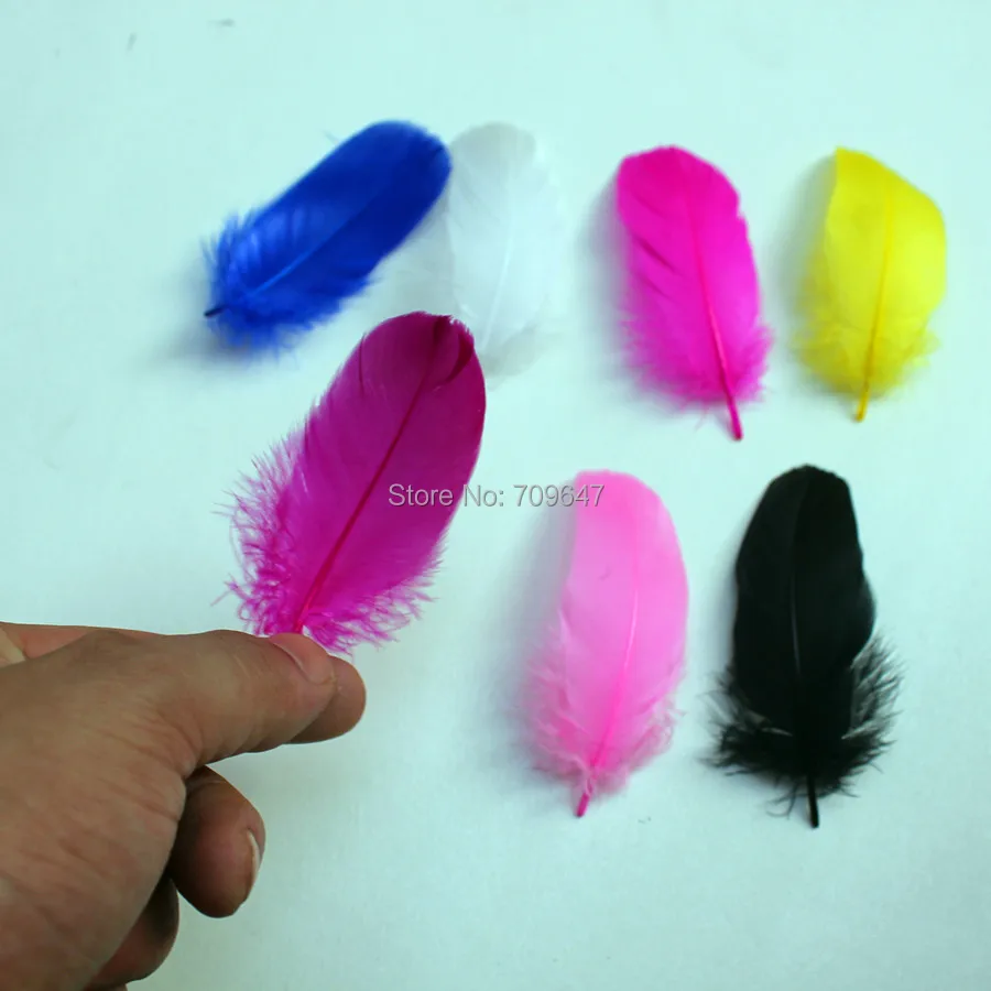 

Hot!500Pcs/Lot 6-8cm Multicolor Goose Feathers Craft Diy Feathers for Accessories,Natural feather accessories 8colours availale