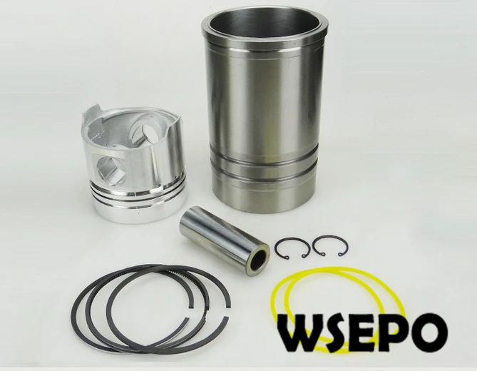 OEM Quality! Cylinder Sleeve/Liner+Piston Kit(06 pc kit) for ZS1115 4 Stroke Small Water Cooled Diesel Engine