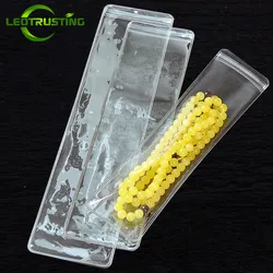 Long Clear Plastic Zip Lock Jewelry Bag, Anti-Oxidação, Plastic Battery Pouches, Brinco Beads Embalagem, Armazenamento, PVC Gift Pouches, 50Pcs