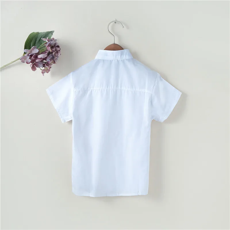 2018 Baby Boys Girls Summer Wedding Birthday Party Formal White Blouse Shirts Clothes Kids School Tops For Child Shirts S28