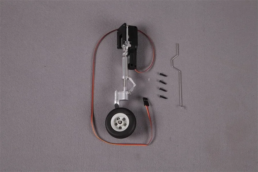 FMSRC 1400mm 1.4m T28 V4 Front Landing Gear System with Retract Installed Red / Yellow FMSPM113 Airplane Model Plane Parts T-28