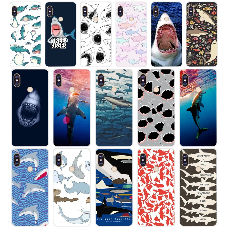 163SD   ocean Whale Sharks fish Soft Silicone Tpu Cover phone Case for xiaomi redmi 5A 5Plus note 5 5A Pro mi 6