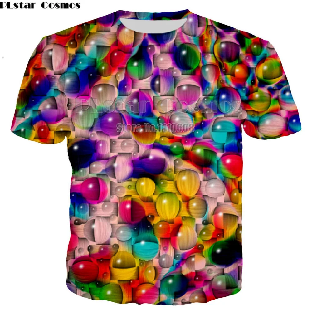 PLstar Cosmos t shirt uomo donna 3d stampato colorato Trippy estate top abiti di moda hip hop stampato elefano psichedelico Tees