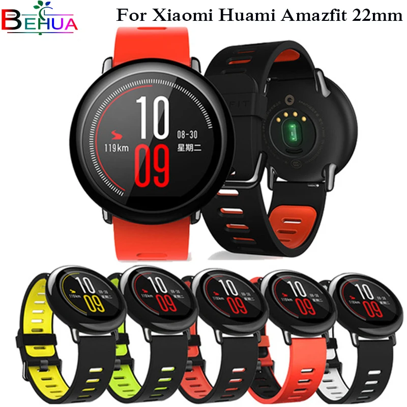 

22mm Sports Silicone Wrist Strap Bands For huami Amazfit Stratos Pace 3 2 2S Smart Watchband Bracelet For Xiaomi MI Watch Color