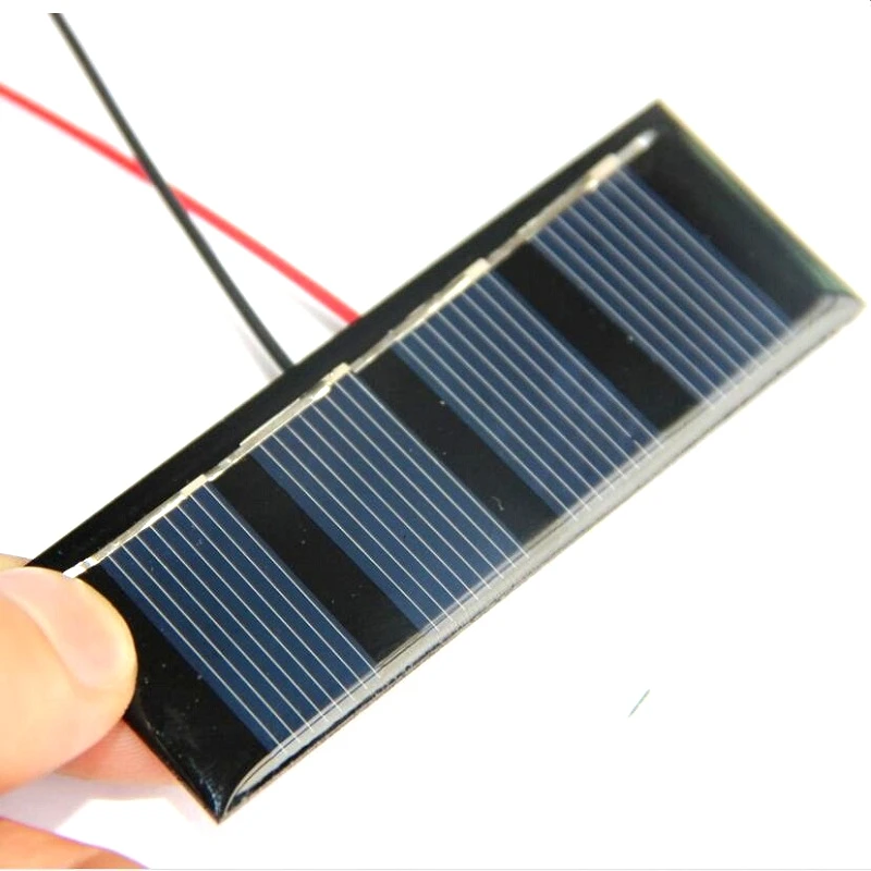 

Wholesale 50PCS/Lot Polycrystalline Solar Panel 0.2W 2V Min Solar Cell+15CM Cable Education Kits 78.8*28.3MM Small Mini Solar