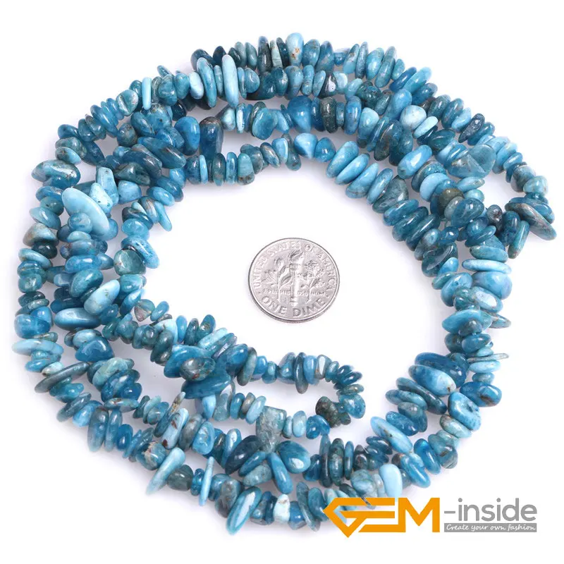 Natural Stone 7-8mm blue kyanite Freeform Chips Loose Spacer Accessorries Beads For Jewelry Making Strand 34 inch DIY Women Gift