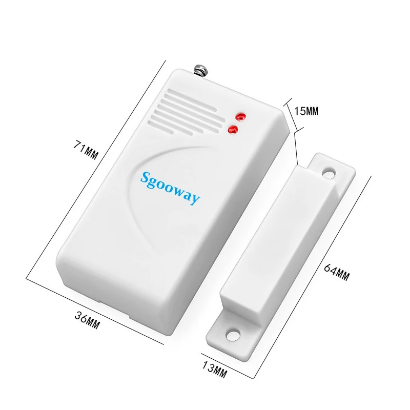 Sgooway Good price Wireless 433mhz Door sensor,door alarm magnetic door detector security door contact