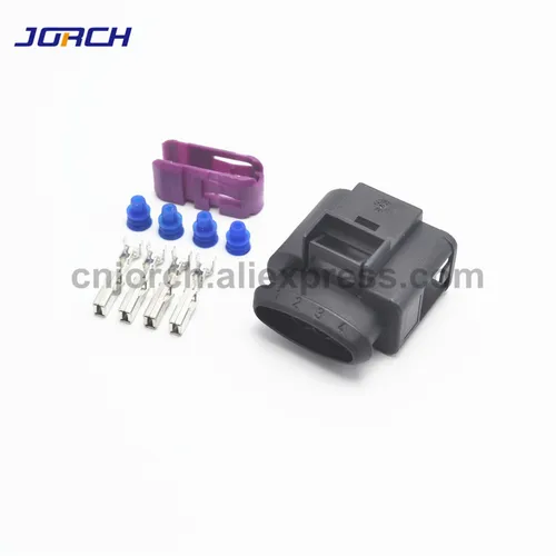 Imagen 2 del producto 5 Juegos de conector de cableado eléctrico automotriz hembra serie 3,5 de 4 pines 4D0 971 994 4D 0971994   Para VW Audi