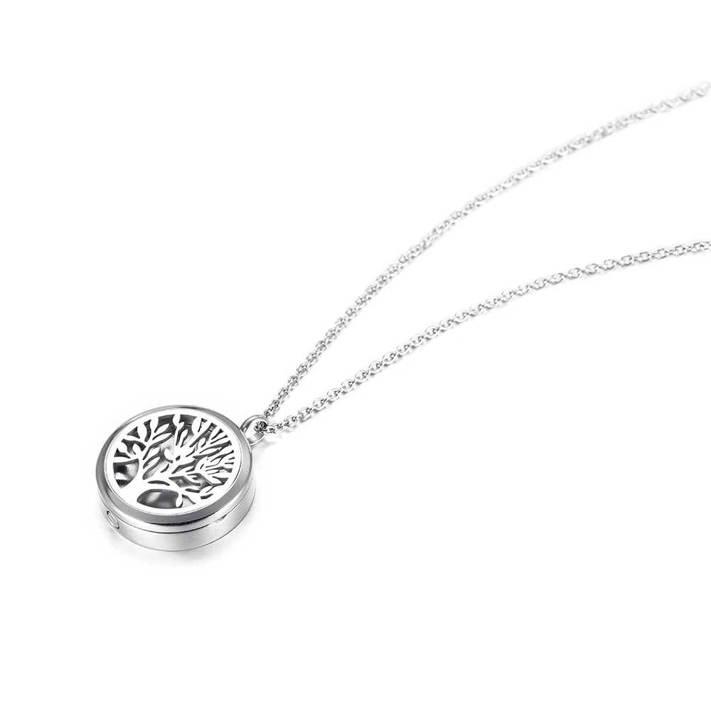 Collier pendentif urne funéraire arbre de vie, médaillon diffuseur d'huile de cendres, urnes Keepplex agaçantes, bijoux pour animaux de compagnie et humains, mémorial à 2 usages