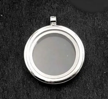 100PCS/lot 30MM Silver Color Plain Round Magnetic Memory Floating Locket Pendant Fit For Floating Locket Charms Chains