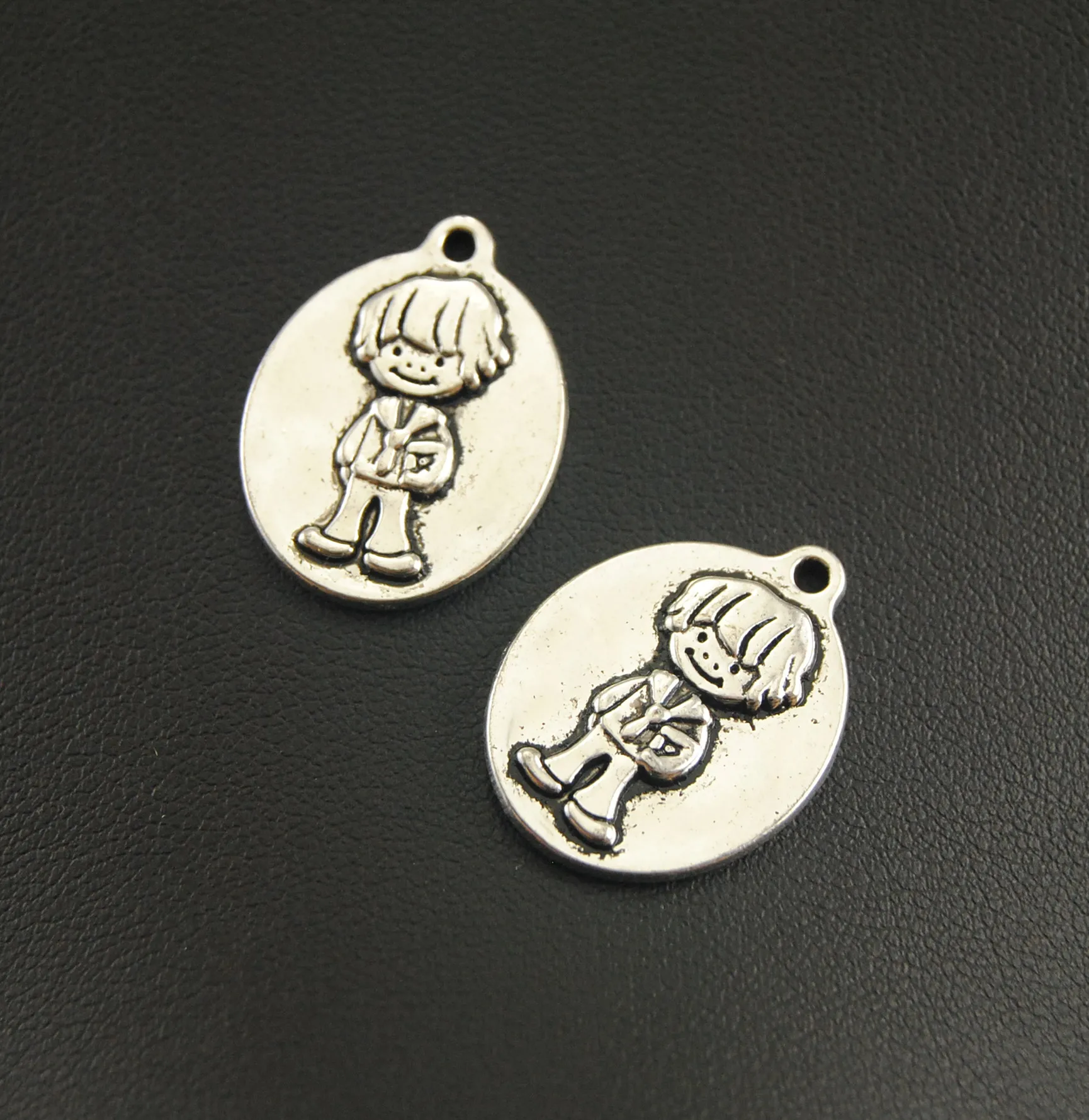 4pcs Silver Color Zinc Alloy Boy and Girl the First Communion Charms Handmade Charms Pendants Jewelry Findings A1252/A1253