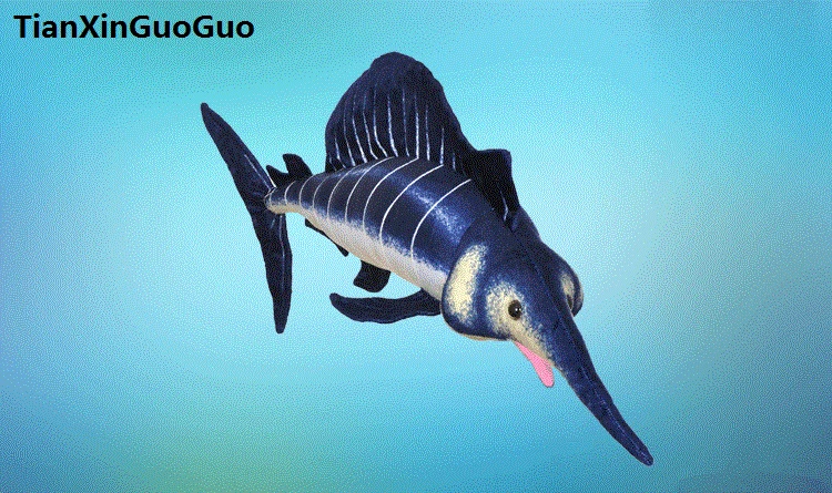 

large 110cm cartoon sailfish plush toy soft doll throw pillow birthday gift s0146