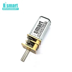 Bringsmart 6V Micro DC Gear Motor 12V N30 Low Speed 25-4000RPM Mini Reductor Motor Metal Reversed Gearbox Reducer Motor D Shaft