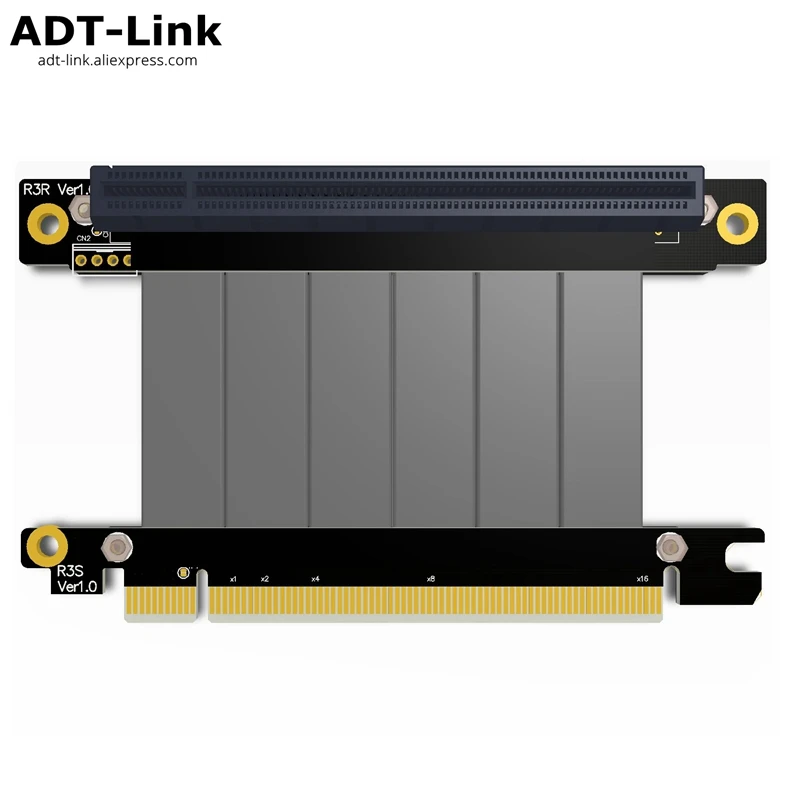 

PCIE 3.0 16x To 16x male to female Elbow Right Angle Riser card pci e PCI Express pci-e x16 Extender Gen3.0 Cable 5cm 10cm 20cm