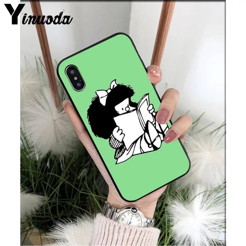 Yinuoda cartoon Mafalda DIY Printing Drawing Phone Case cover Shell for Apple iPhone 8 7 6 6S Plus X XS MAX 5 5S SE XR Cover