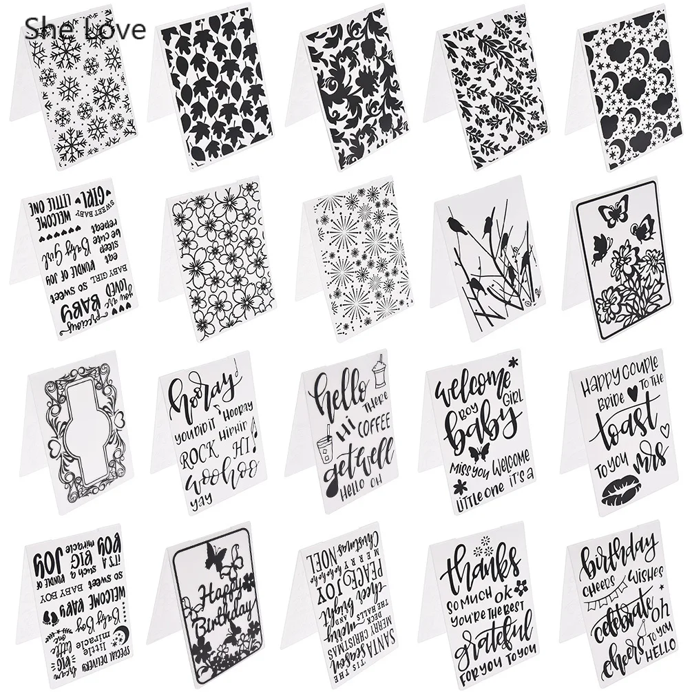 Chzimade 2019 Flower Plastic Embossing Folder For Diy Photo Album Scrapbooking Paper Card Template Stencil Home Decor