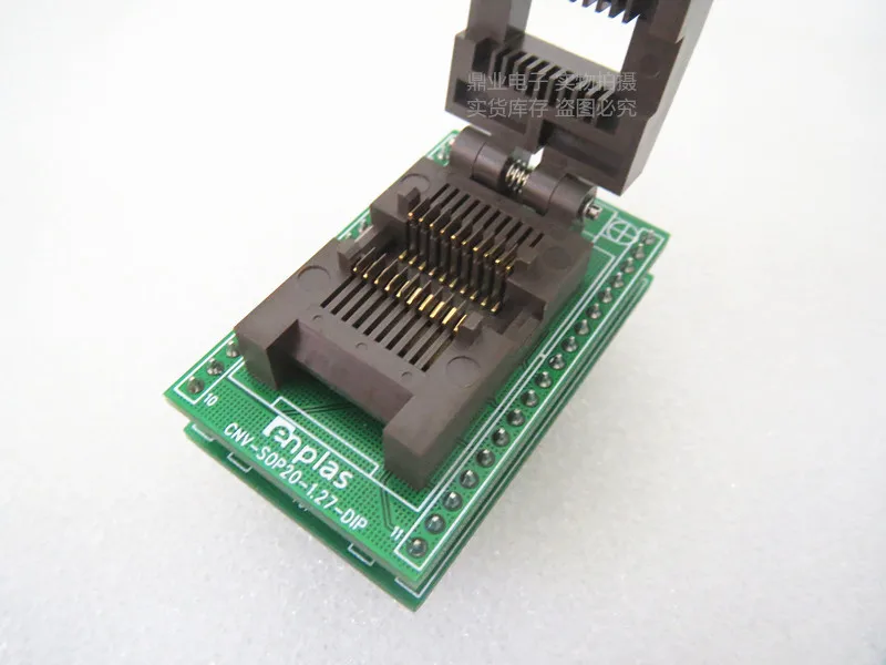 Clamshell SOIC20 FP-20-1.27-06 SOP20 ENPLAS IC Burning seat Adapter testing seat Test Socket test bench