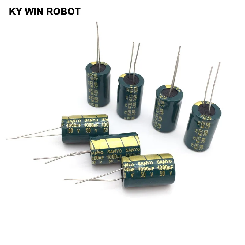 10 szt. Aluminiowy kondensator elektrolityczny 1000 uF 50 V 13 * 20 mm frekuensi tinggi Radialny kondensator elektrolityczny