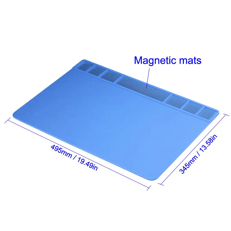 Large Size Heat-resistant Silicone Soldering Mat Magnetic Repair Desk Pad Phone BGA Repair Station Maintenance Platform