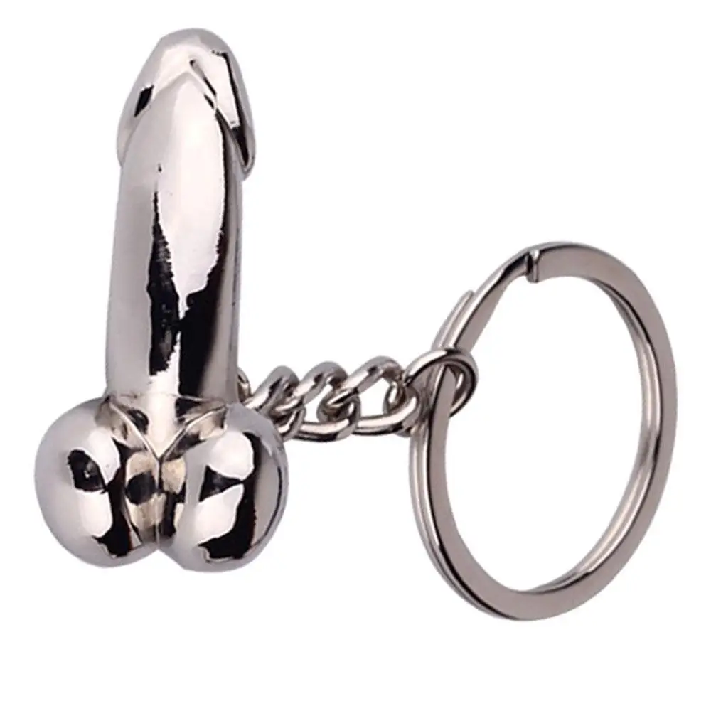 Personalized Car key chain Male organ key chain Metal genital keychains motorcycle Key ring gift for Benz trd alfa nuova ford